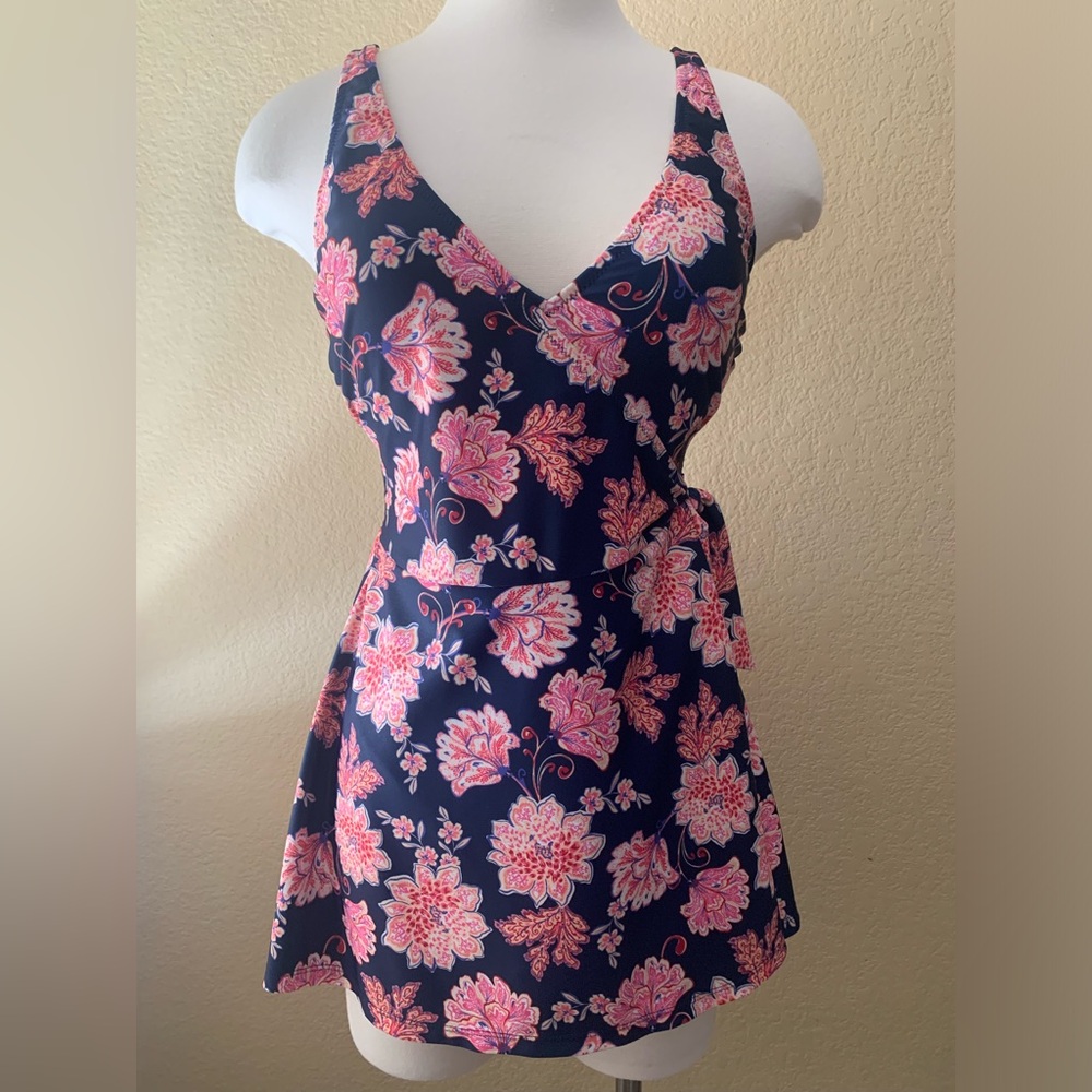Old Navy V-Neck Wrap Swim Dress